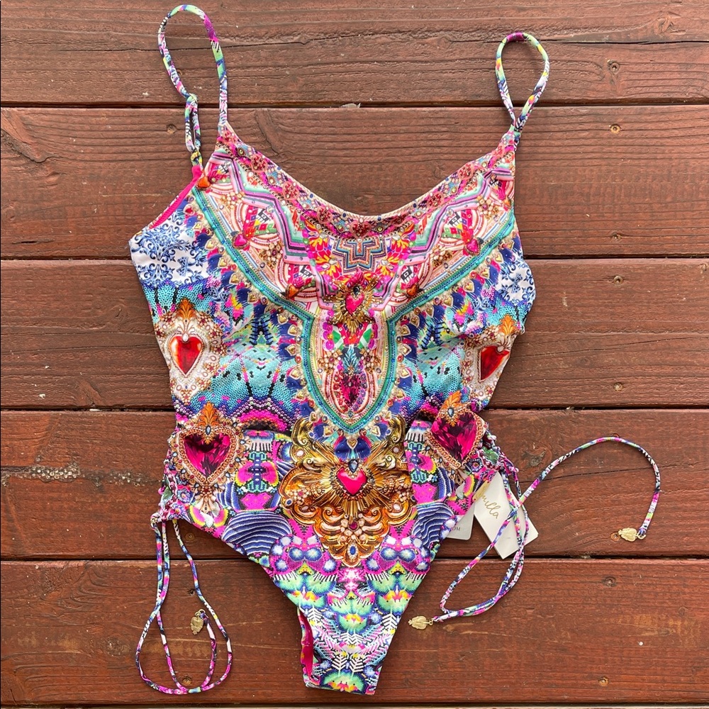Camilla Multicolor embellished One-Piece Swimsuit